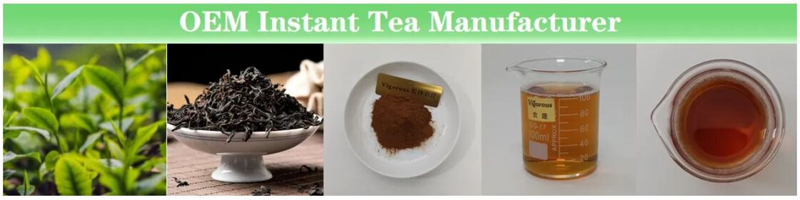 Mejor precio Buena solubilidad Muestra libre Polvo de té soluble en frío para bebidas Instantáneo Té verde/té negro/té oscuro/té oolong/té negro