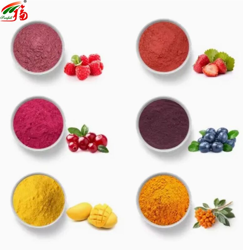 Ingredientes de frutas Alimentos saludables de alta calidad buen sabor y solubilidad en agua Bebidas Polvo liofilizado Polvo de frutas diversas