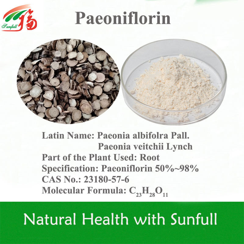 Extracto de Paeoniflorina 50%~98% de Alta Pureza para Blanqueamiento, Antienvejecimiento y Relajación Muscular
